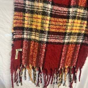 Quagga Oversized Plaid Blanket Wrap Scarf with Fringe
